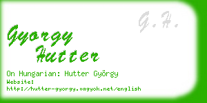 gyorgy hutter business card